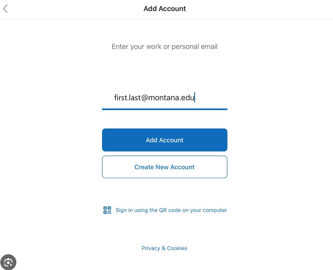 Add Account Screen